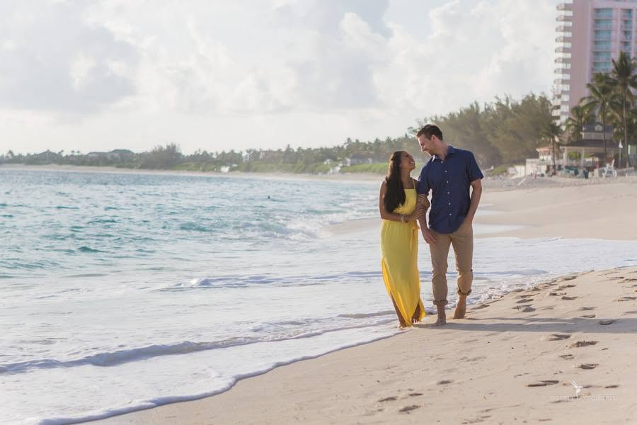 Jacky and Ryan on the beach in The Bahamas