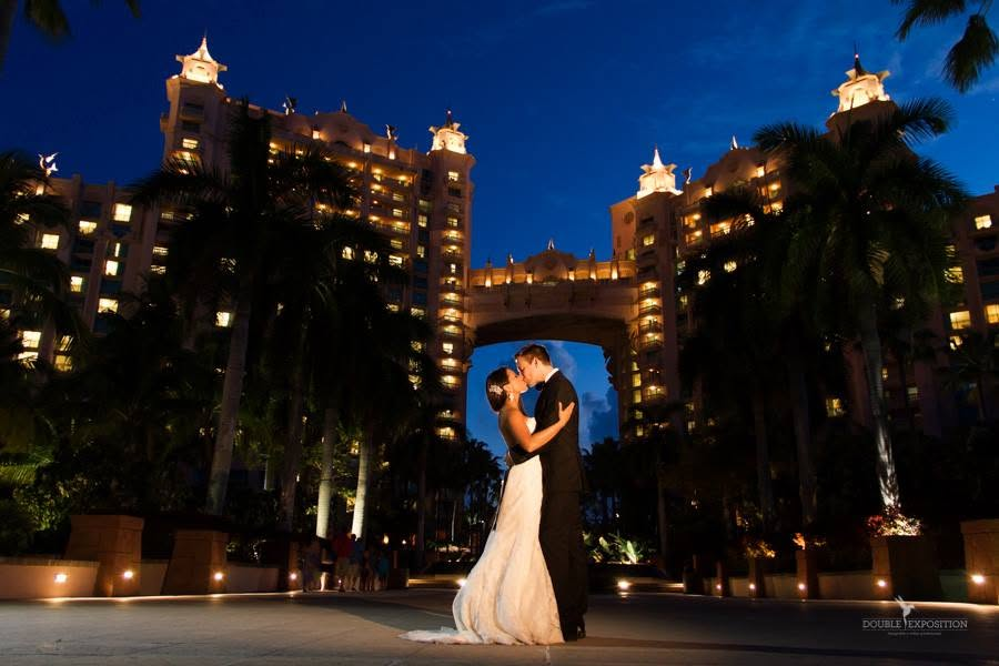 Jacky and Ryan's wedding portrait in The Bahamas